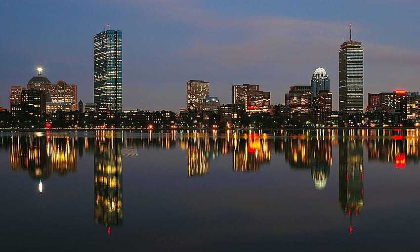 Бостънски хоризонт - фон на град Бостън HD тапет