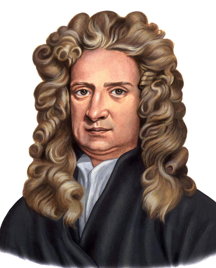 Sir Isaac Newton en 2019. Apología ciencia física fondo de pantalla del teléfono