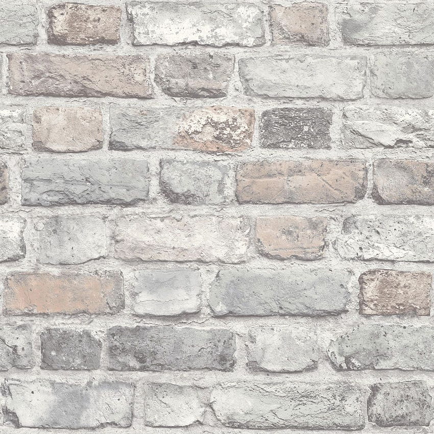 Vintage Brick by Albany - Pale Pink Brick - : Direct. Brick effect , Brick pattern , Brick kitchen, Gray Stone HD phone wallpaper
