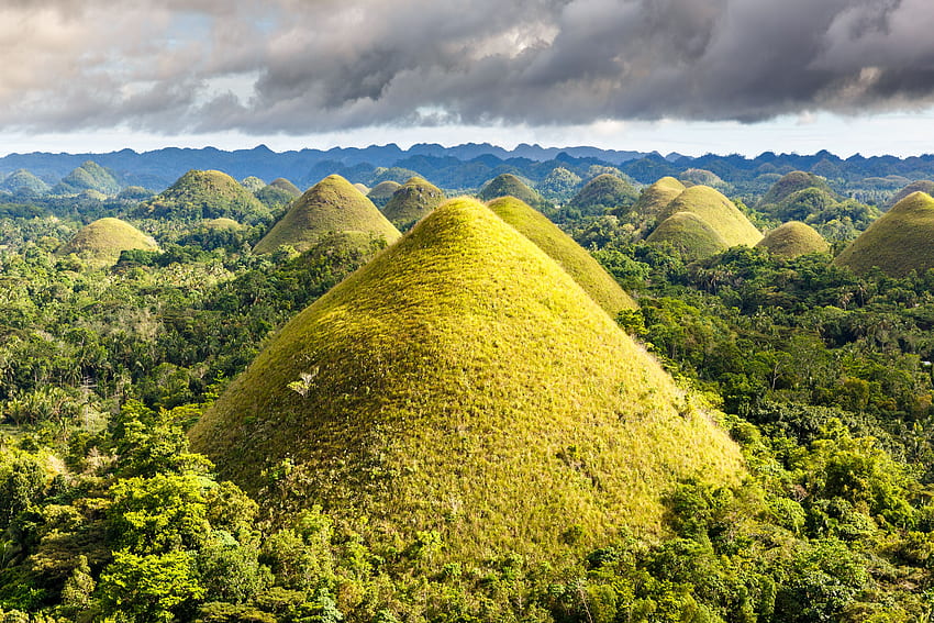 Chocolate Hills in Bohol, Philippines Retina Ultra, Philippines Landscape HD wallpaper