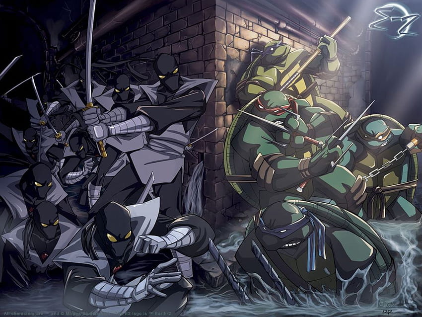 Ninja Turtles, Teenager, Ninja, Kampf, Kampf, Mutant, Schildkröten HD-Hintergrundbild