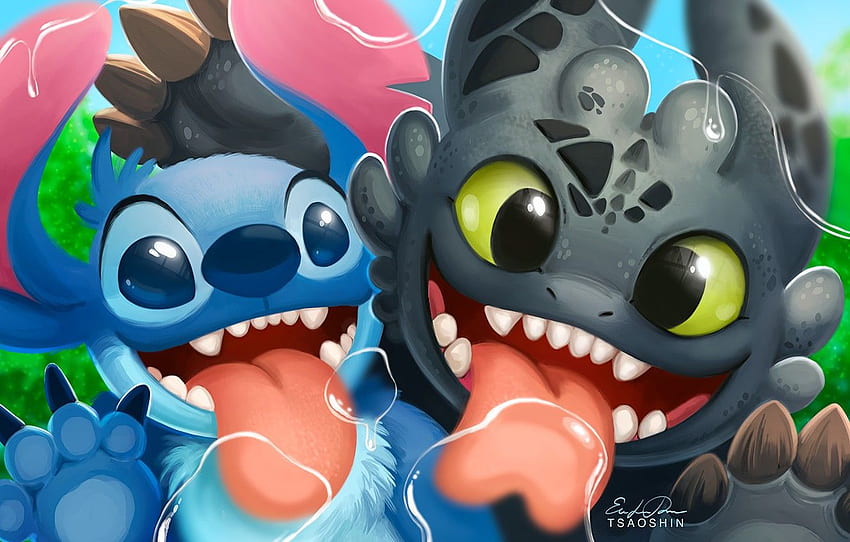 Cute Stitch, Cute Kawaii Stitch HD wallpaper