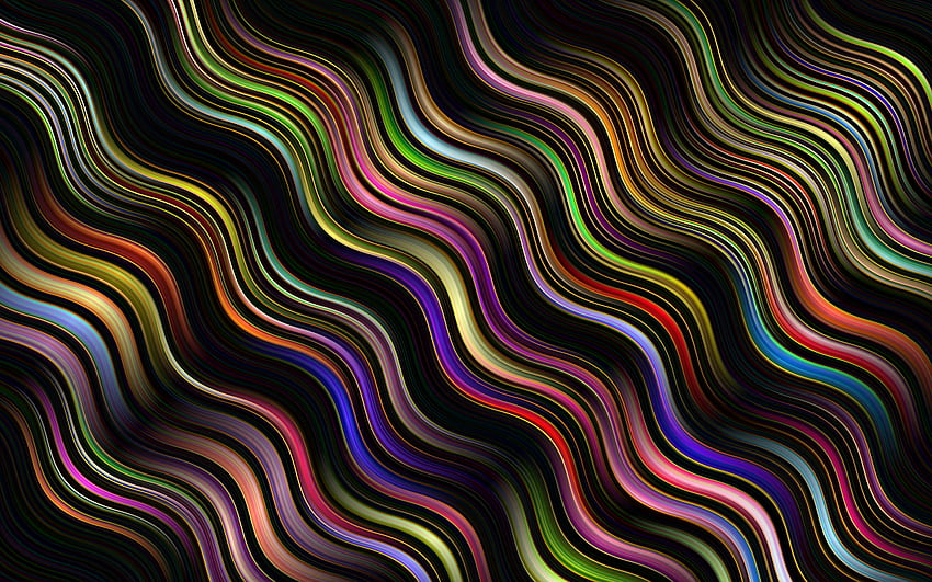 Psychedelic Background - vector graphic, Geometric Psychedelic HD wallpaper