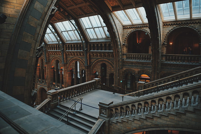 / el interior monumental del museo de historia nacional de londres, interior del museo victoriano fondo de pantalla