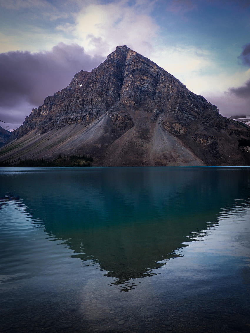ธรรมชาติ ภูเขา จุดยอด ด้านบน ทะเลสาบ การสะท้อน การป้อนข้อมูล วอลล์เปเปอร์โทรศัพท์ HD