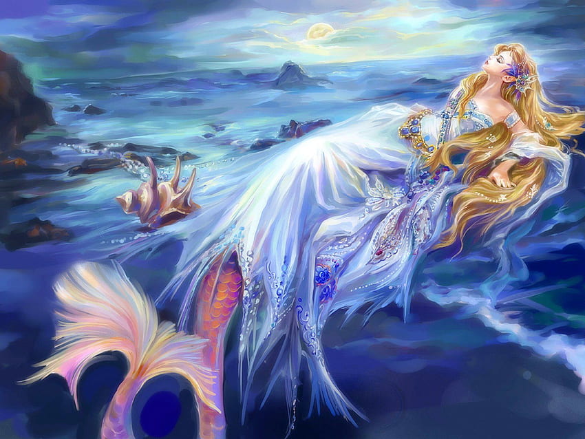 Mermaid and Background, Mermaids HD wallpaper | Pxfuel