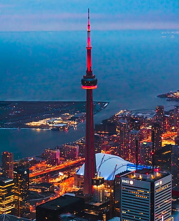 CN Tower looming over Toronto  Wallpaper toronto City wallpaper Toronto  photography