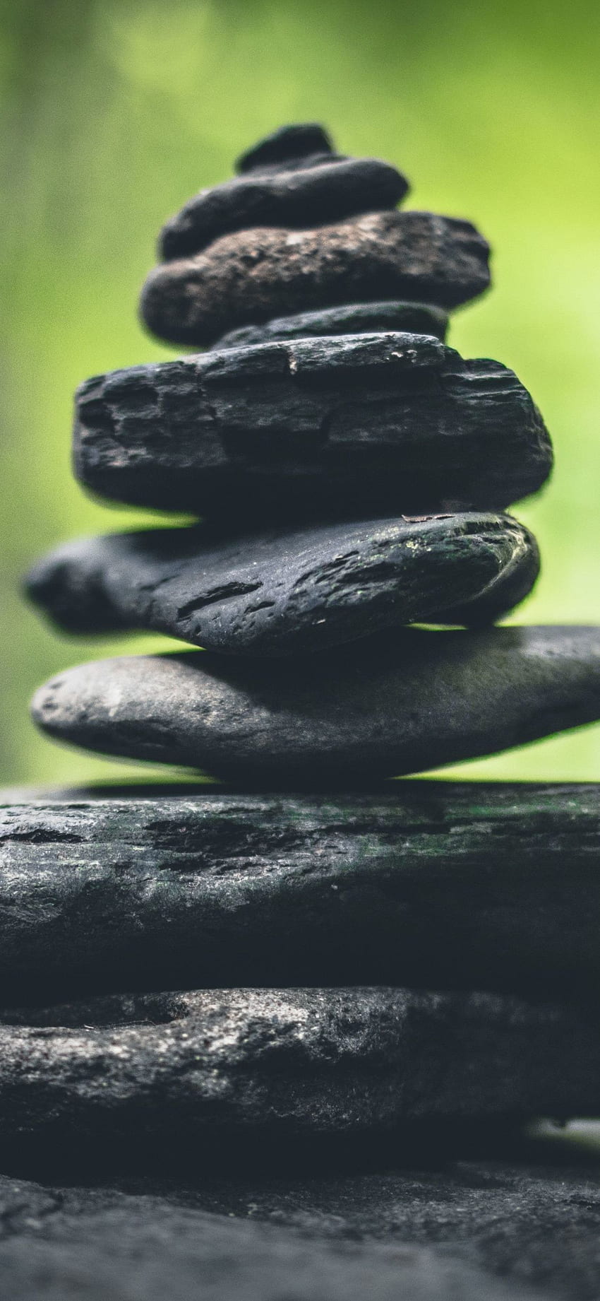 rocks, dark, zen, meditation, balance HD phone wallpaper