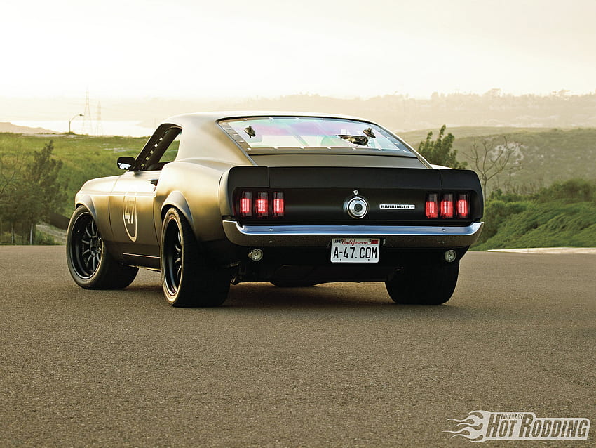 Ford Mustang Fastback und Hintergrund, Ford Mustang Classic HD-Hintergrundbild