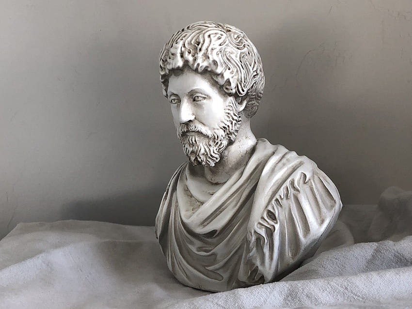 Patung Marcus Aurelius - Tiga Stoa Wallpaper HD