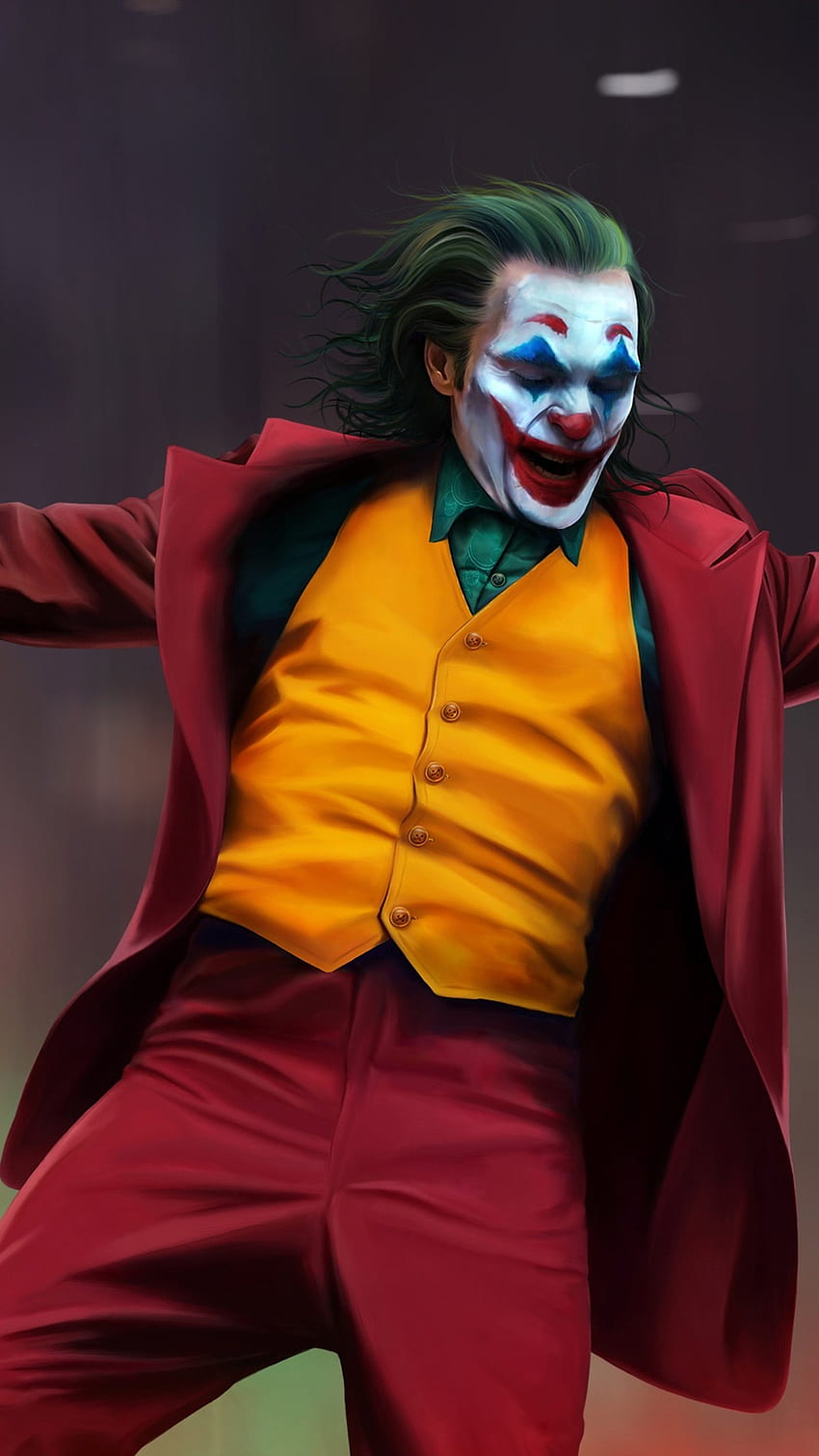 Joker , Red, red suit, full , smiling joker HD phone wallpaper
