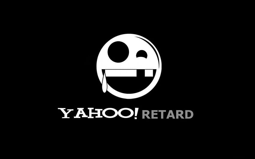 Yahoo Retard, dumm, weiß, schwarz, Netzwerk, einfach, Smiley, lustig, Yahoo, E-Mail, Internet HD-Hintergrundbild