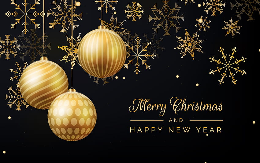 :), globe, golden, black, craciun, christmas, card, new year HD wallpaper