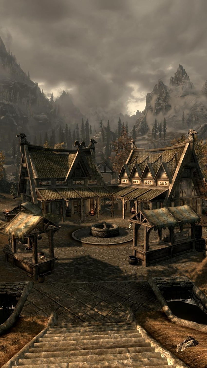 Videogiochi The Elder Scrolls V: Skyrim Whiterun Sfondo del telefono HD
