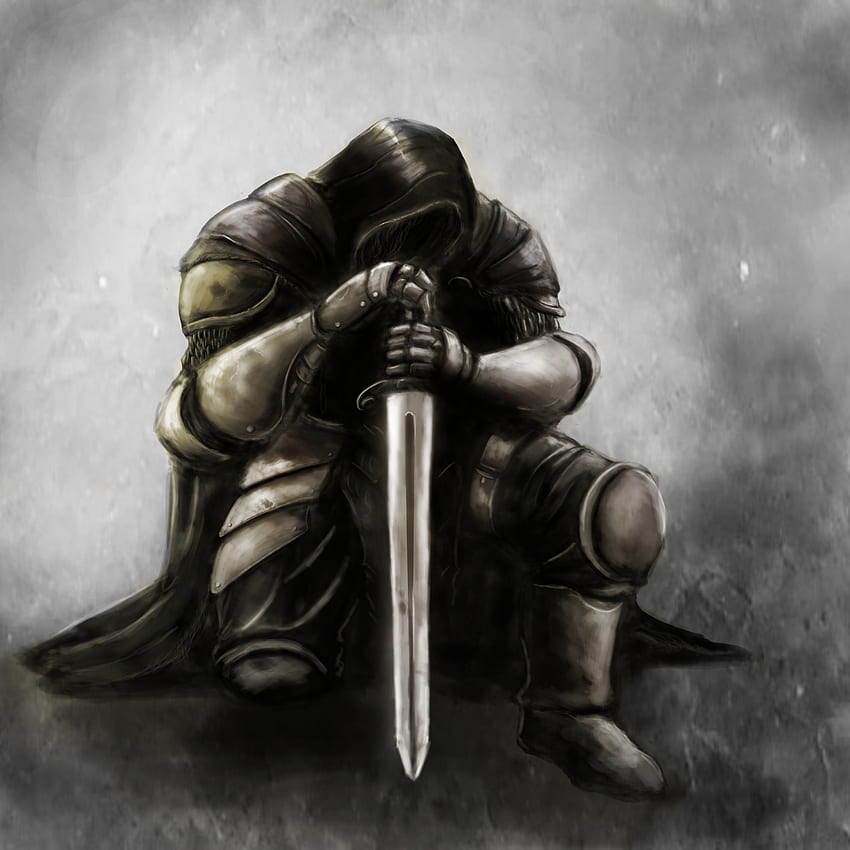 Kneeling knight. Knight tattoo, Evil HD phone wallpaper