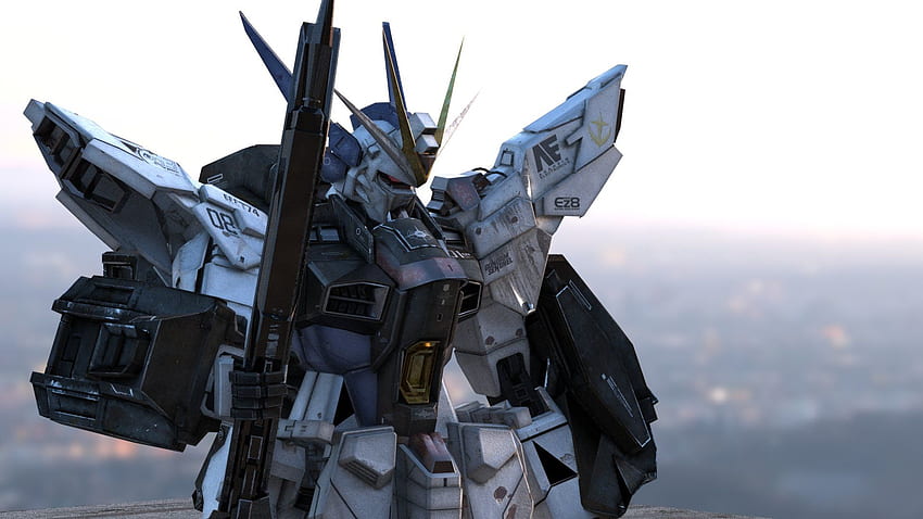 Gundam Mech Аниме Robot Mobile Suit Произведение на изкуството Дигитално изкуство - Резолюция:, Gundam 3D HD тапет