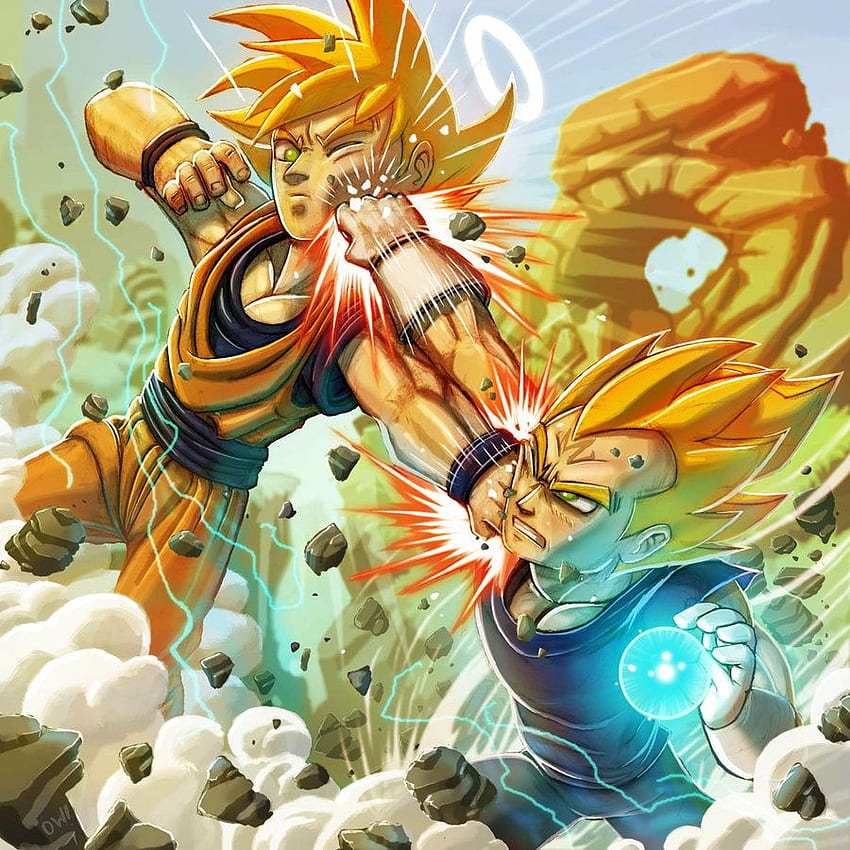 Dragon Ball Z Goku Vs Vegeta and background HD phone wallpaper | Pxfuel