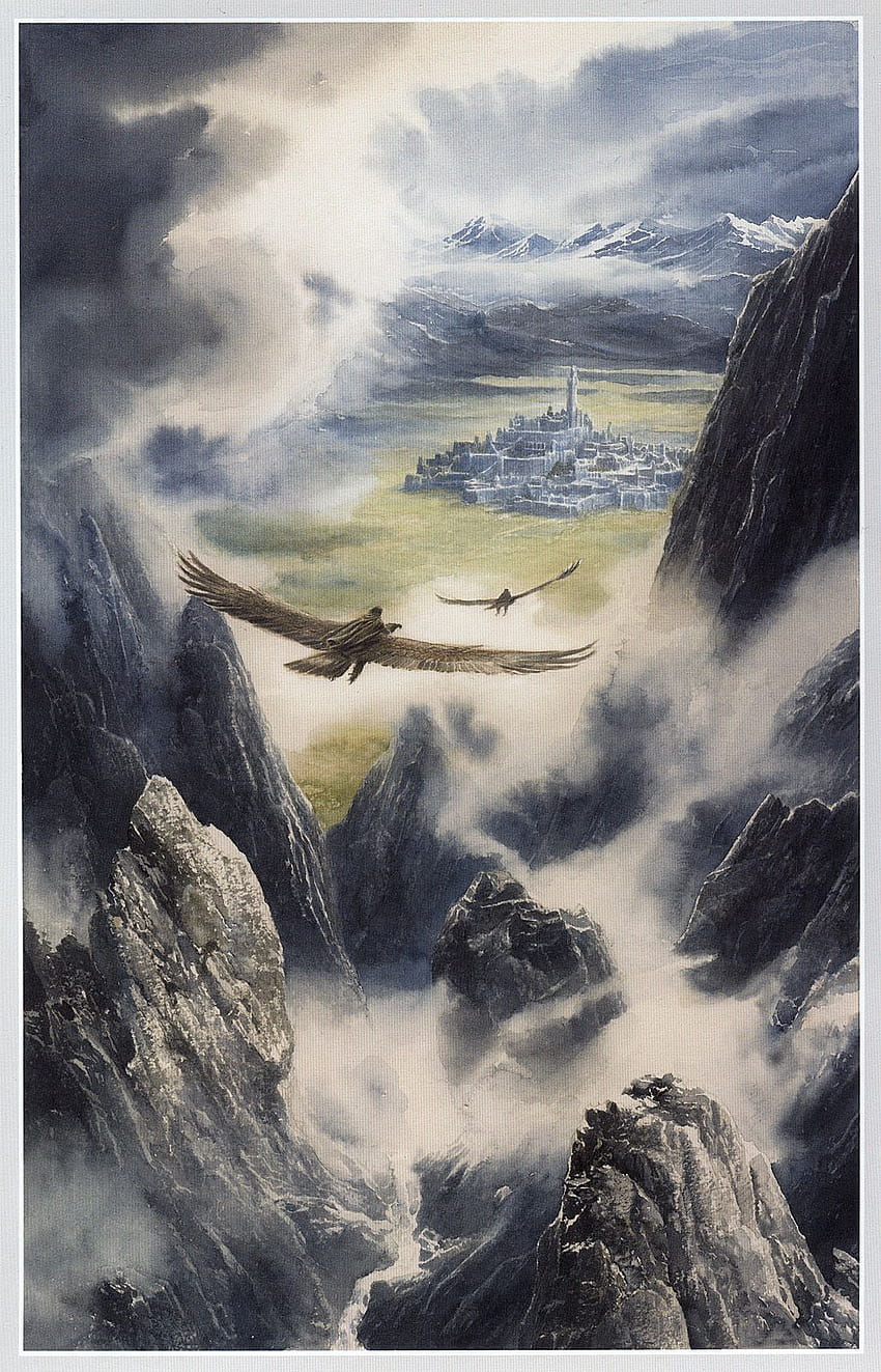 Lang war der Weg, den ihnen das Schicksal trug. Tolkien, Alan Lee, Mittelerdekunst, Gondolin HD-Handy-Hintergrundbild