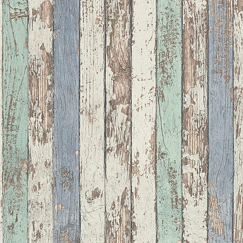 Details about AS CREATION WOOD PLANKS NARROW RUSTIC WHITE GREY BLUE ...