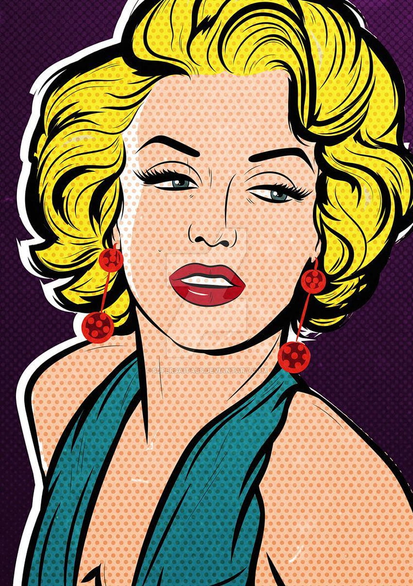 Homenaje a Marilyn Monroe por SuperSaitass por SuperSaitass. Pop art marilyn, Pop art drawing y Pop art painting fondo de pantalla del teléfono