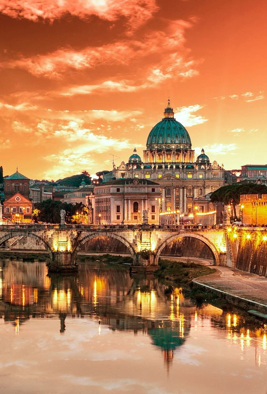 Definition top. desk Pamela Mata, Sunset in Rome, Italy, Beautiful Rome HD phone wallpaper
