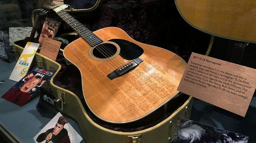 Nowa wystawa gitar Martina ujawnia historię słynnej gitary D 28, czczonej przez muzyków country i folkowych, takich jak The Morning Call, Martin Acoustic Guitar Tapeta HD