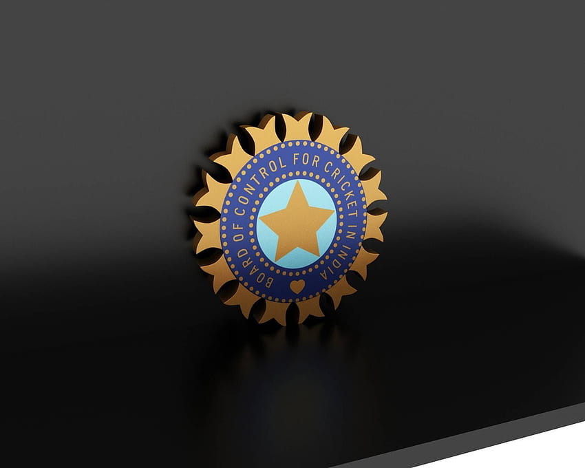 クリケットのロゴ、インドのクリケット チームのロゴ 高画質の壁紙