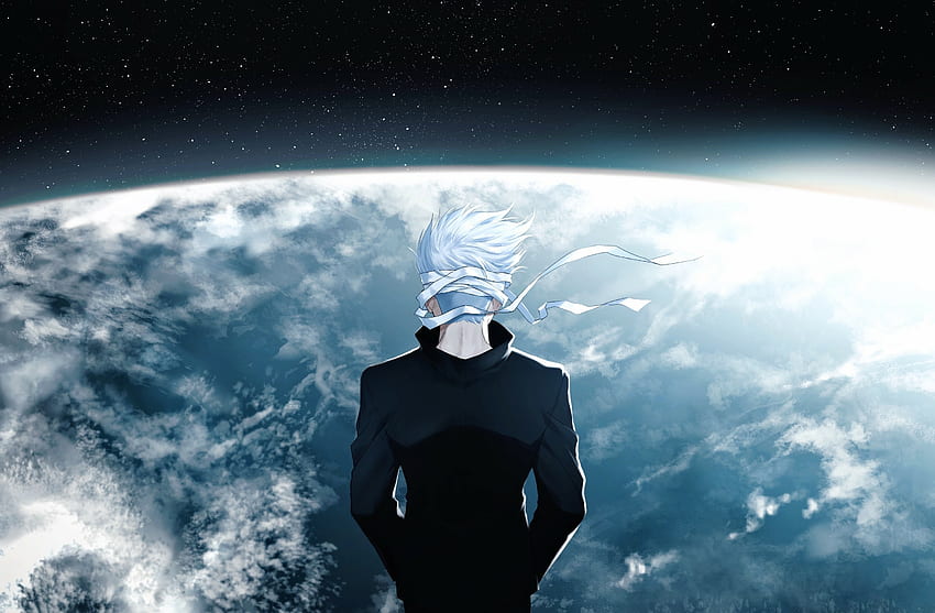 Satoru Gojo, Jujutsu Kaisen, arte anime papel de parede HD