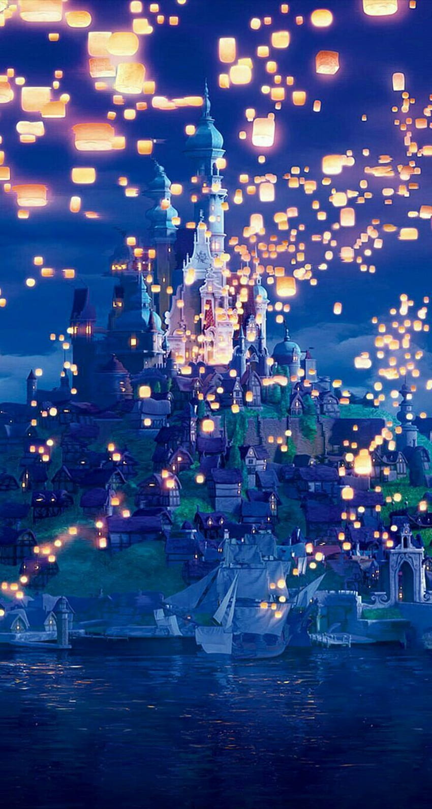 The Floating Lanterns. Disney , Tangled , Disney background, Blue Lantern HD phone wallpaper