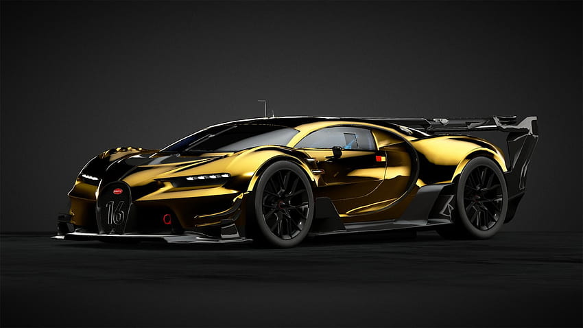 Altını Seviyorum!! Hitman AGC'den Araba Görünümü. Toplum. Gran Turismo Sport, Altın Bugatti HD duvar kağıdı