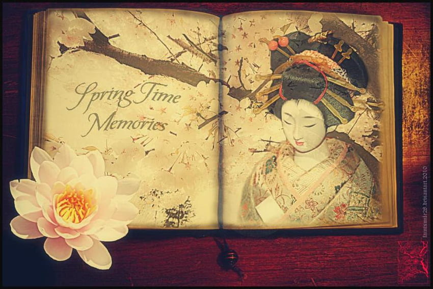 memoar musim semi, buku, waktu, geisha, gadis, musim semi, teratai Wallpaper HD