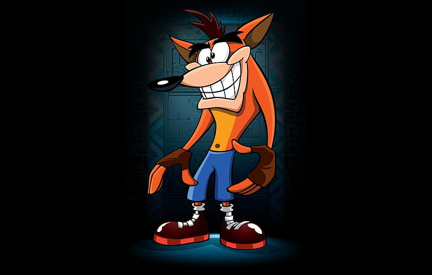 Fox, Minimalism, The Game, Crash, Art - Minimalist Crash Bandicoot - -, Crash Bandicoot 1 HD wallpaper