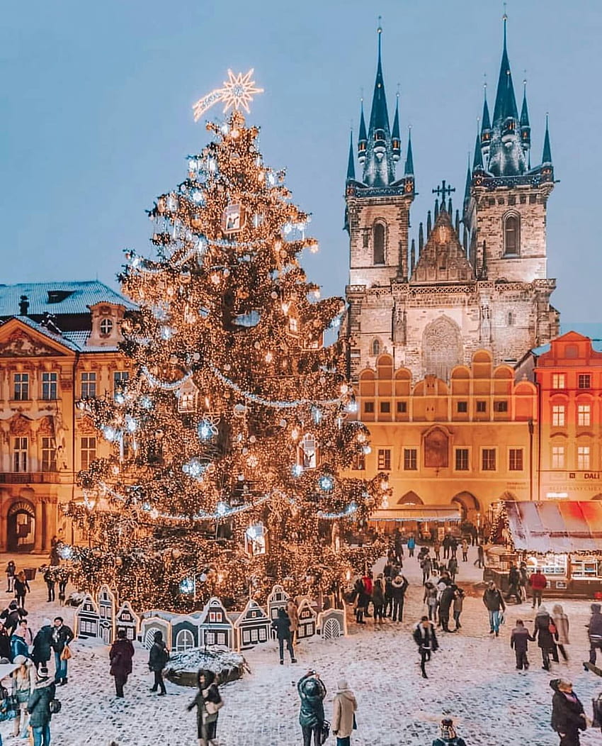 Praga, República Checa. Winter wonderland christmas, Christmas aesthetic y Cozy christmas fondo de pantalla del teléfono