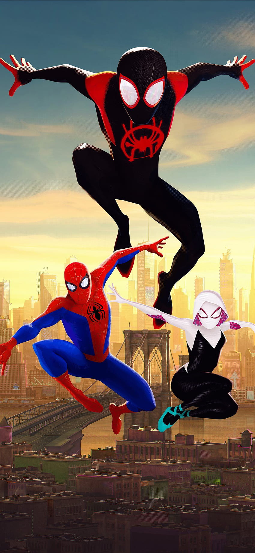 Spider Man Into The Spider Verse iPhone, Spiderman Yellow HD phone wallpaper