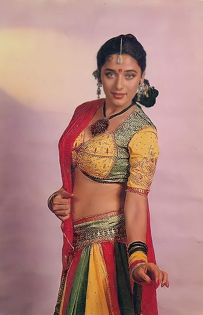 Madhuri Dixit, actriz, Bollywood fondo de pantalla del teléfono