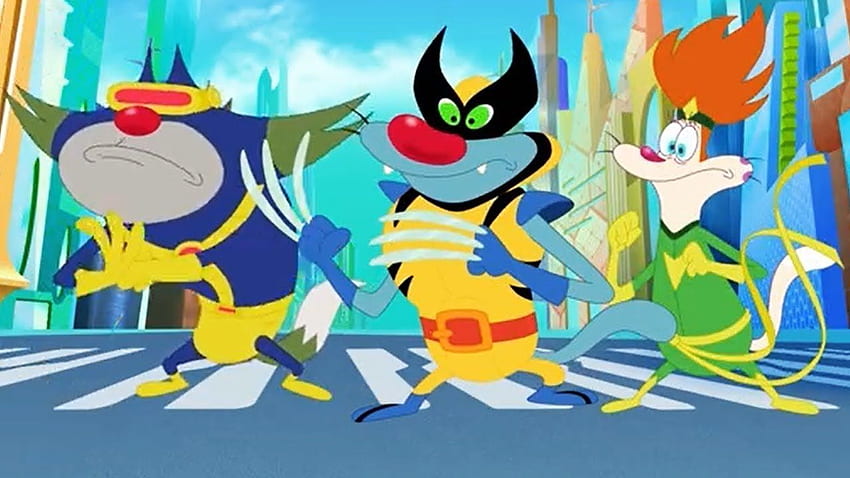 NEW SEASON 6, Oggy and the Cockroaches, (S05E138) Oggy in the Future City 2020 HD wallpaper