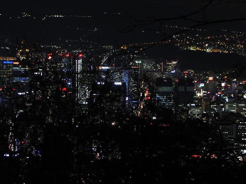 Seoul At Night Namsan Tower South Korea. Seoul At Night Fro HD wallpaper