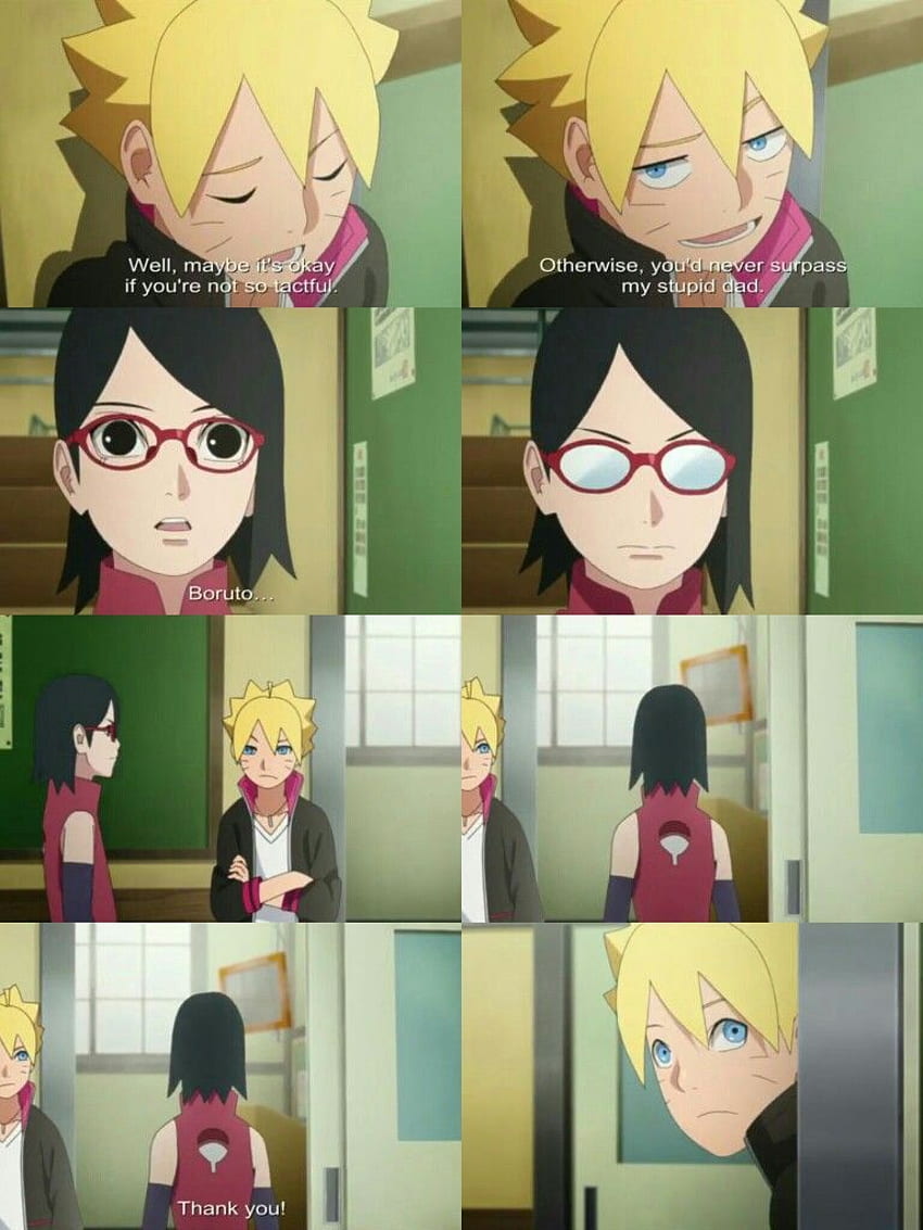 Sarada thanking Boruto for giving her strength to talk to her friends. Anime naruto, Naruto sasuke sakura, Boruto and sarada, Boruto and Sarada Love HD phone wallpaper