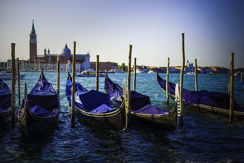 Kota, Sungai, Italia, Venesia, Gondola Wallpaper HD