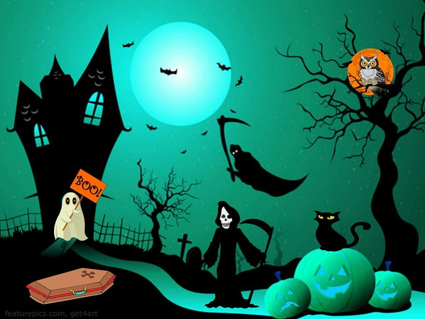 ¡Espeluznante!, Halloween, Todos los Santos, Noche de miedo, Muertos vivientes fondo de pantalla