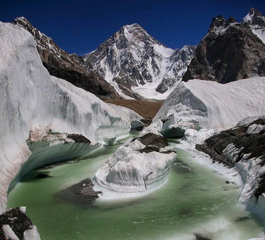 Mountains: Beautiful View Gasherbrum IV Karakoram Range Baltistan HD wallpaper