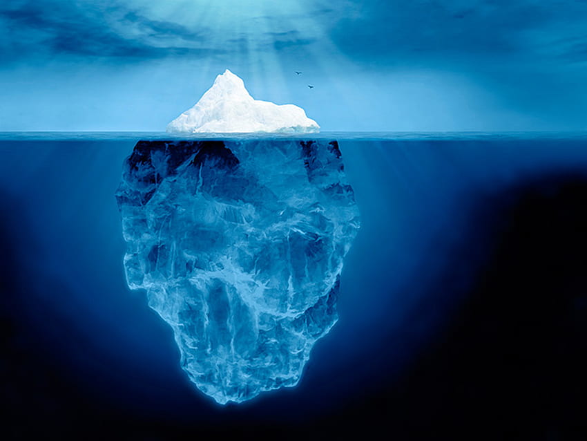 Iceberg - Mente subconsciente - y antecedentes fondo de pantalla