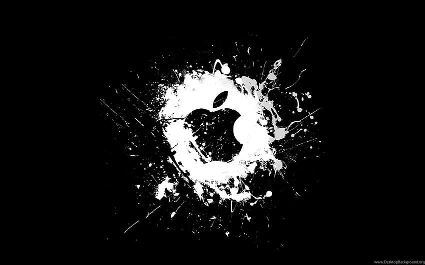 fresco del logotipo de Apple, Ultra Wide Dark fondo de pantalla