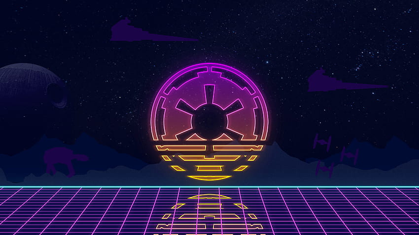 Vaporwave Imperial I made, Star Wars Purple HD wallpaper
