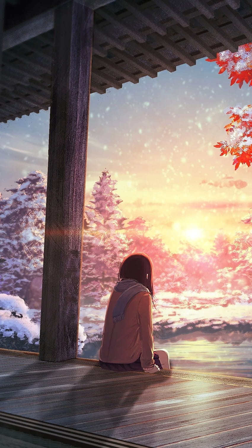 Wallp - Anime. anime pemandangan, anime Latar belakang, anime pemandangan, Nature Anime Girl Papel de parede de celular HD