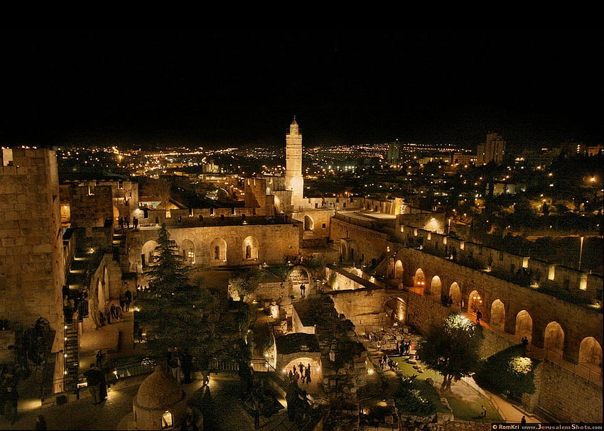 Jérusalem - Nuit, Jérusalem antique Fond d'écran HD