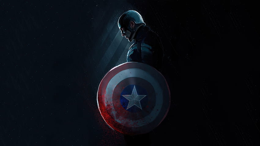 Gelap, Kapten Amerika, seni, 2020 Wallpaper HD
