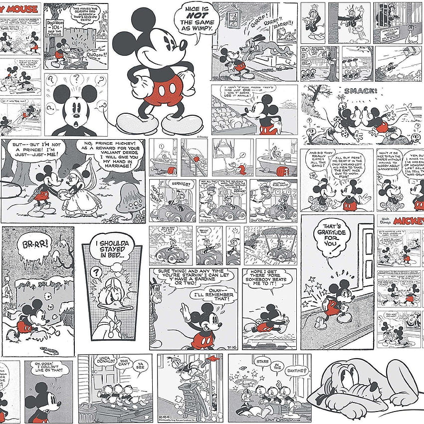 Bande Dessinée Mickey Mouse Vintage .uk: DIY Fond d'écran de téléphone HD
