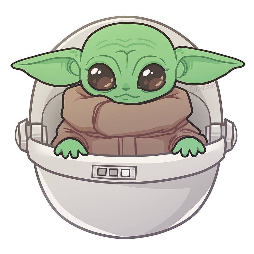 Baby Yoda Clipart, Baby Yoda minimalistisch HD-Handy-Hintergrundbild