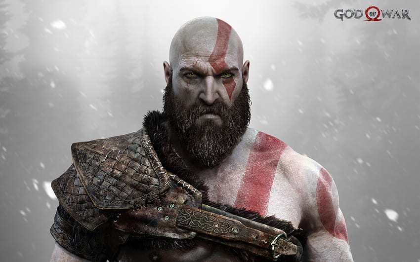 Игра God War 4 Kratos Beard and Stock . Визуален кокаин, лице на Кратос HD тапет